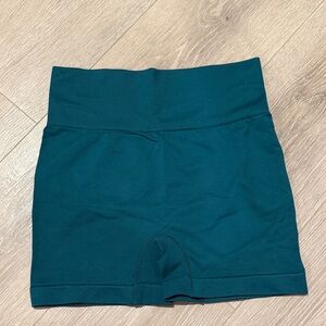 Teal High-Waisted Women Shorts
